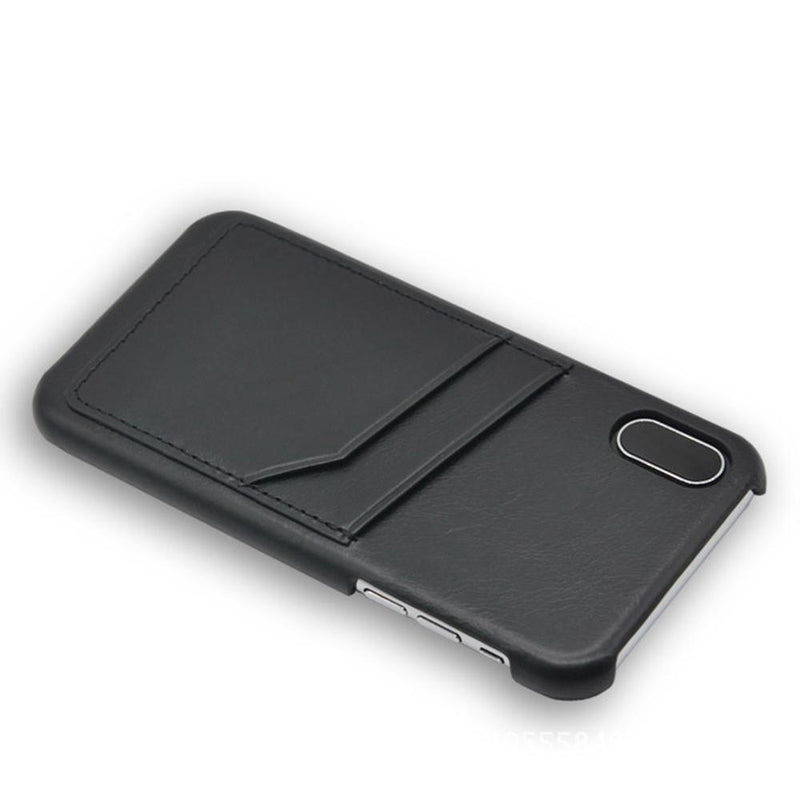 Dapper Leather Back Case with card slot - iPhone X