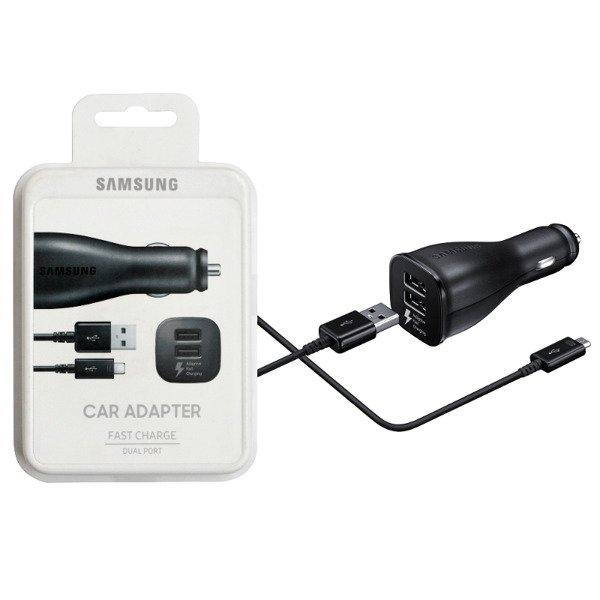 Samsung Fast Charging Dual Port Car Adapter (Micro USB)